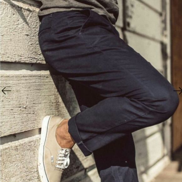 Taylor Stitch Slim Fit Organic Cotton Stretch Twill Chinos Navy Blue Size 31 - Picture 2 of 14